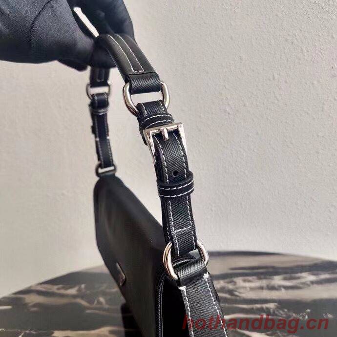 Prada Brushed leather small bag 2AD138 black Prada Brushed leather small bag 2AD138 black