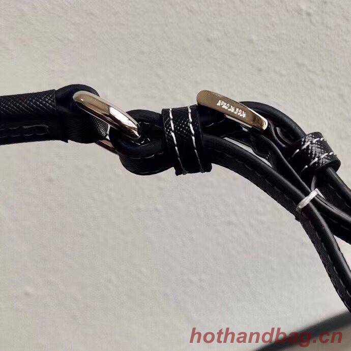 Prada Brushed leather small bag 2AD138 black Prada Brushed leather small bag 2AD138 black