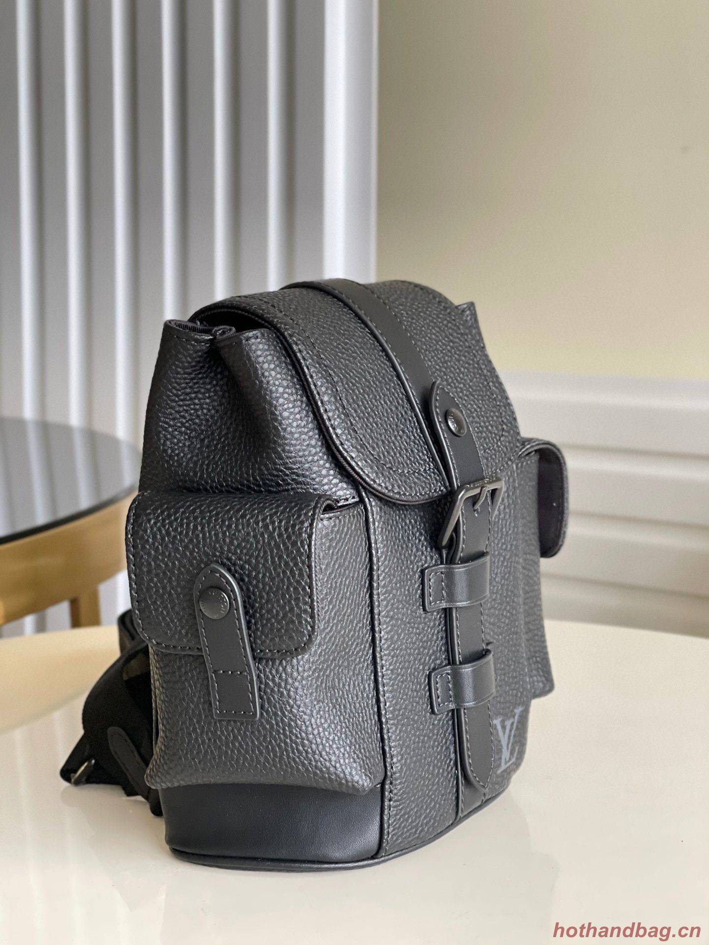 Louis Vuitton Christopher XS Backpack Taurillon Leather M58495 Black Louis Vuitton Christopher XS Backpack Taurillon Leather M58495 Black