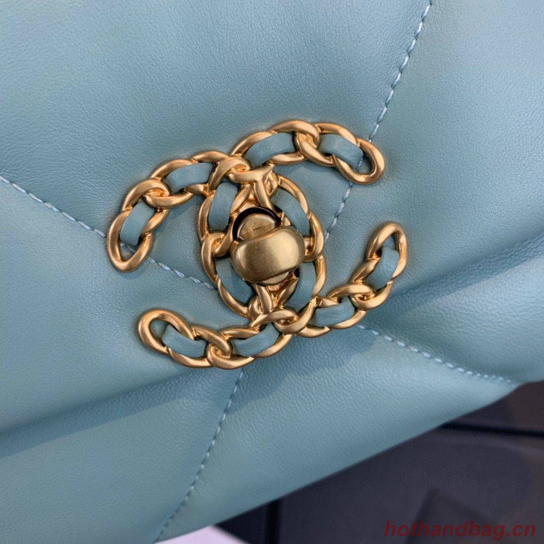 CHANEL 19 Flap Bag AS1160 AS1161 AS1162 Blue Sky CHANEL 19 Flap Bag AS1160 AS1161 AS1162 Blue Sky