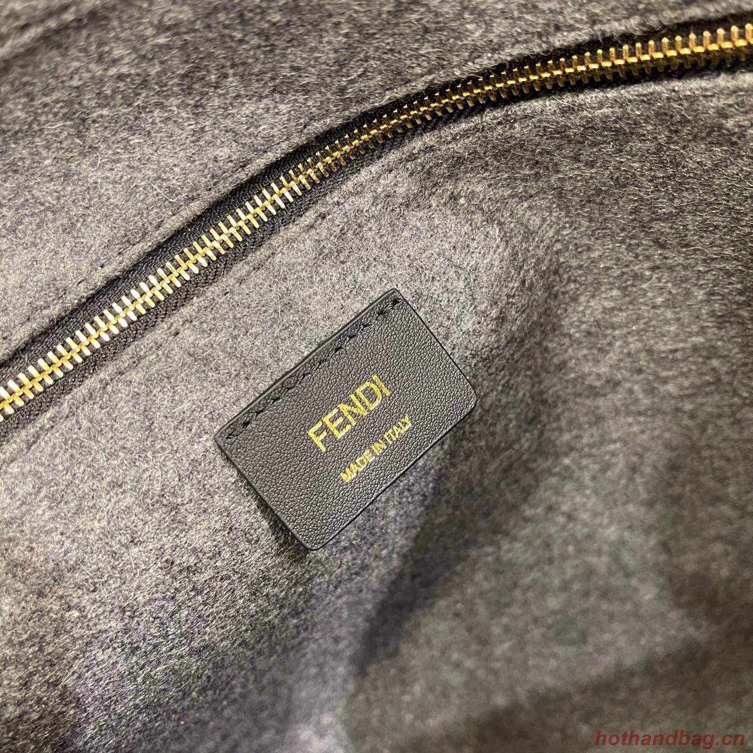 FENDI SUNSHINE LARGE flannel shopper 8BH375 Gray FENDI SUNSHINE LARGE flannel shopper 8BH375 Gray