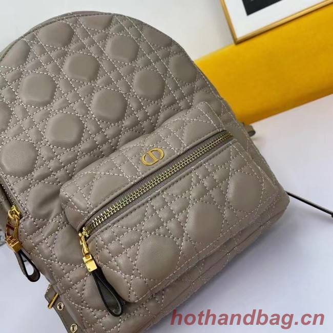 SMALL DIOR BACKPACK Cannage Lambskin M9222U Taupe