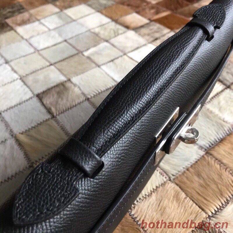 Hermes Kelly 31cm Clutch Original Epsom Leather KL31 Black Hermes Kelly 31cm Clutch Original Epsom Leather KL31 Black