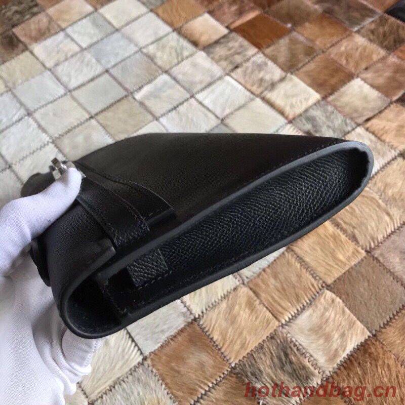 Hermes Kelly 31cm Clutch Original Epsom Leather KL31 Black Hermes Kelly 31cm Clutch Original Epsom Leather KL31 Black