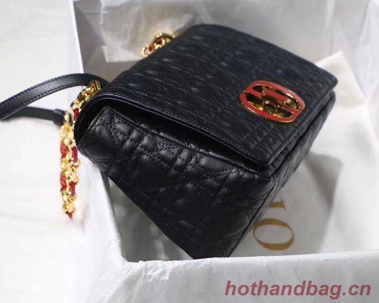 MEDIUM DIORAMOUR DIOR CARO BAG Cannage Calfskin with Heart Motif M9242WNG BLACK MEDIUM DIORAMOUR DIOR CARO BAG Cannage Calfskin with Heart Motif M9242WNG BLACK