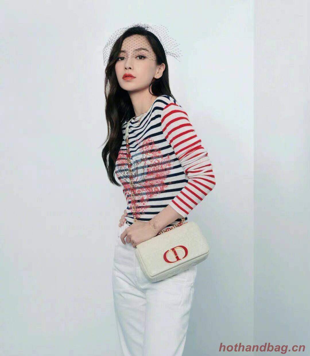 SMALL DIORAMOUR DIOR CARO BAG Latte Cannage Calfskin with Heart Motif M9241WN SMALL DIORAMOUR DIOR CARO BAG Latte Cannage Calfskin with Heart Motif M9241WN