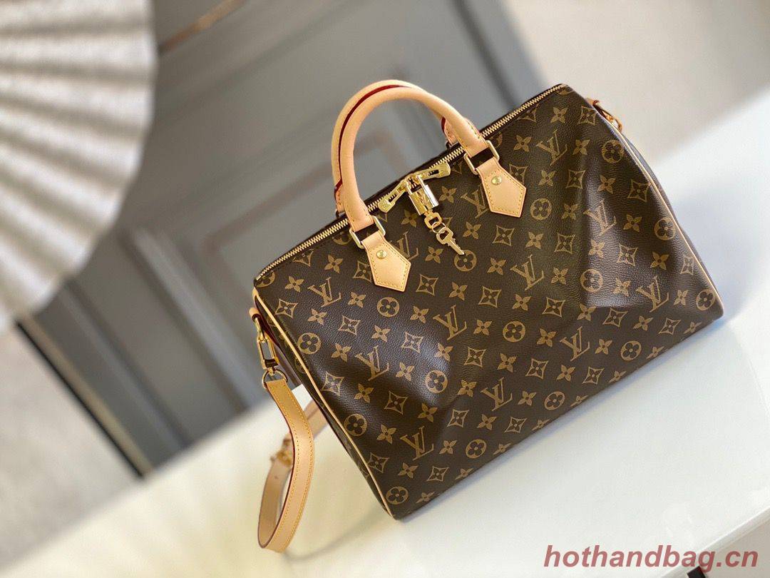 Louis Vuitton Speedy 35 Original Leather Shoulder Strap Bag M40392 Louis Vuitton Speedy 35 Original Leather Shoulder Strap Bag M40392