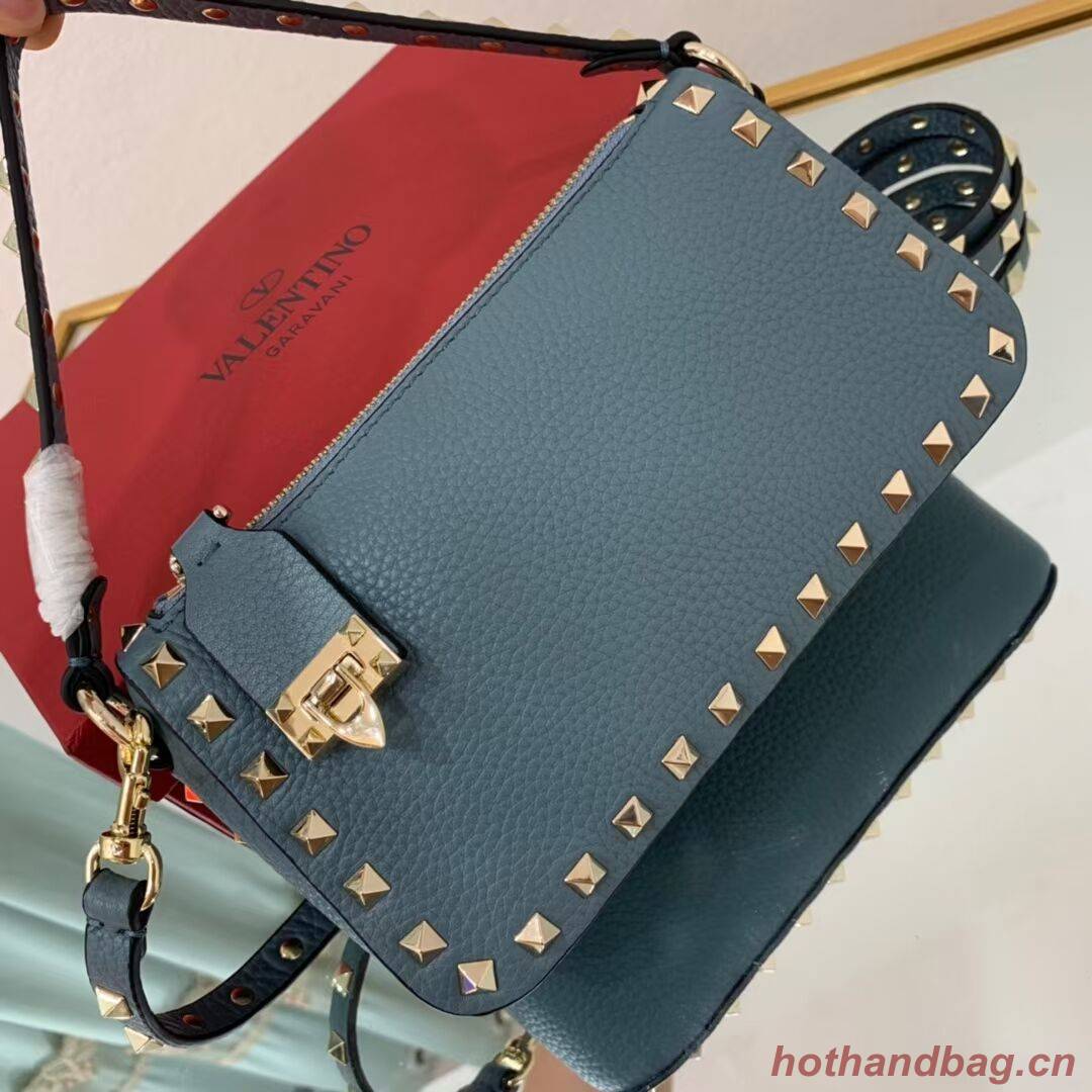 VALENTINO Origianl leather shoulder bag V4700 blue VALENTINO Origianl leather shoulder bag V4700 blue