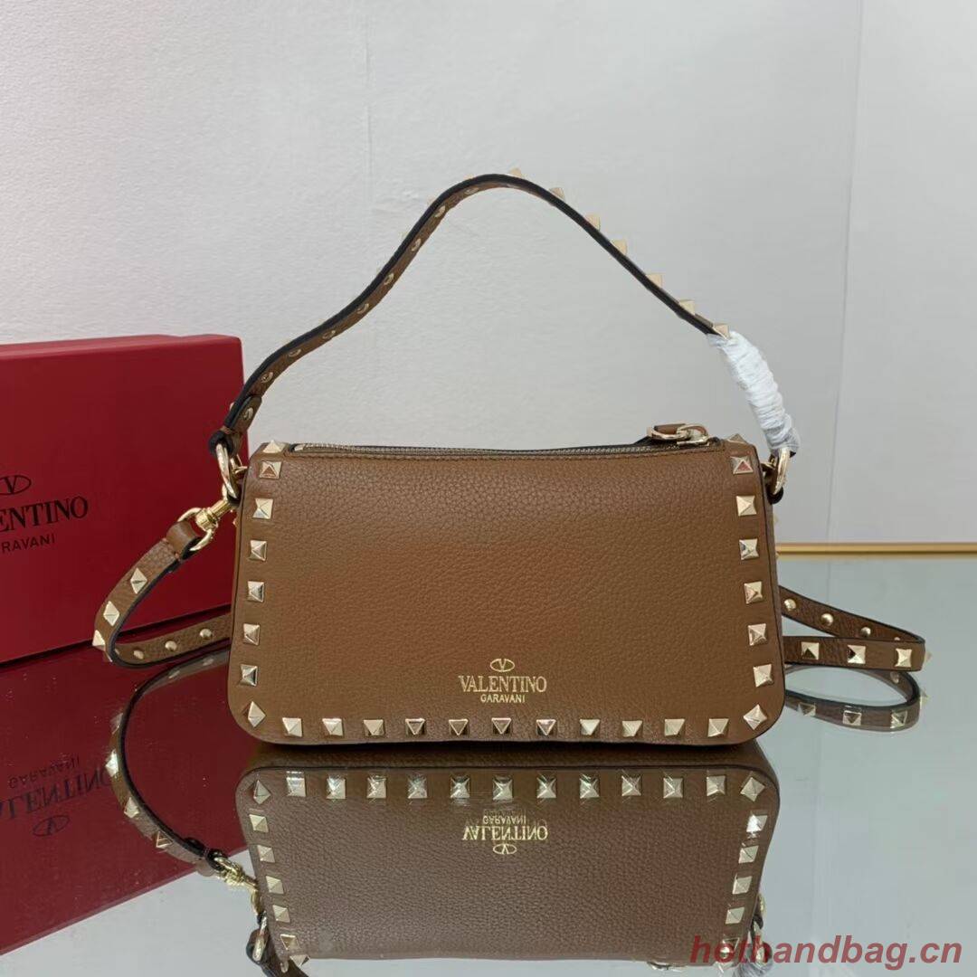 VALENTINO Origianl leather shoulder bag V4700 brown VALENTINO Origianl leather shoulder bag V4700 brown