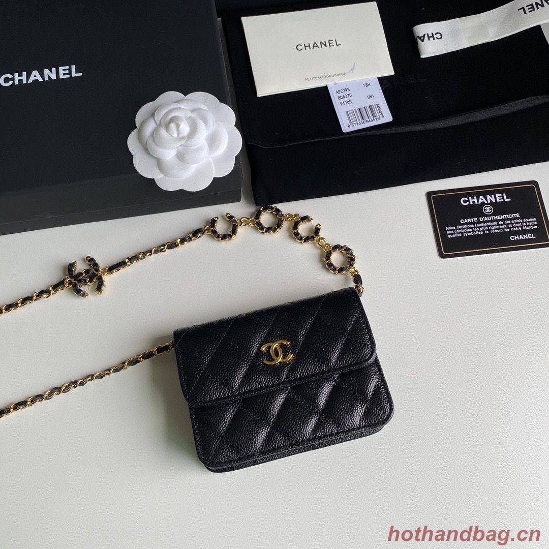 Chanel WOC Belt Bag Original Caviar Leather 2306 Black Chanel WOC Belt Bag Original Caviar Leather 2306 Black