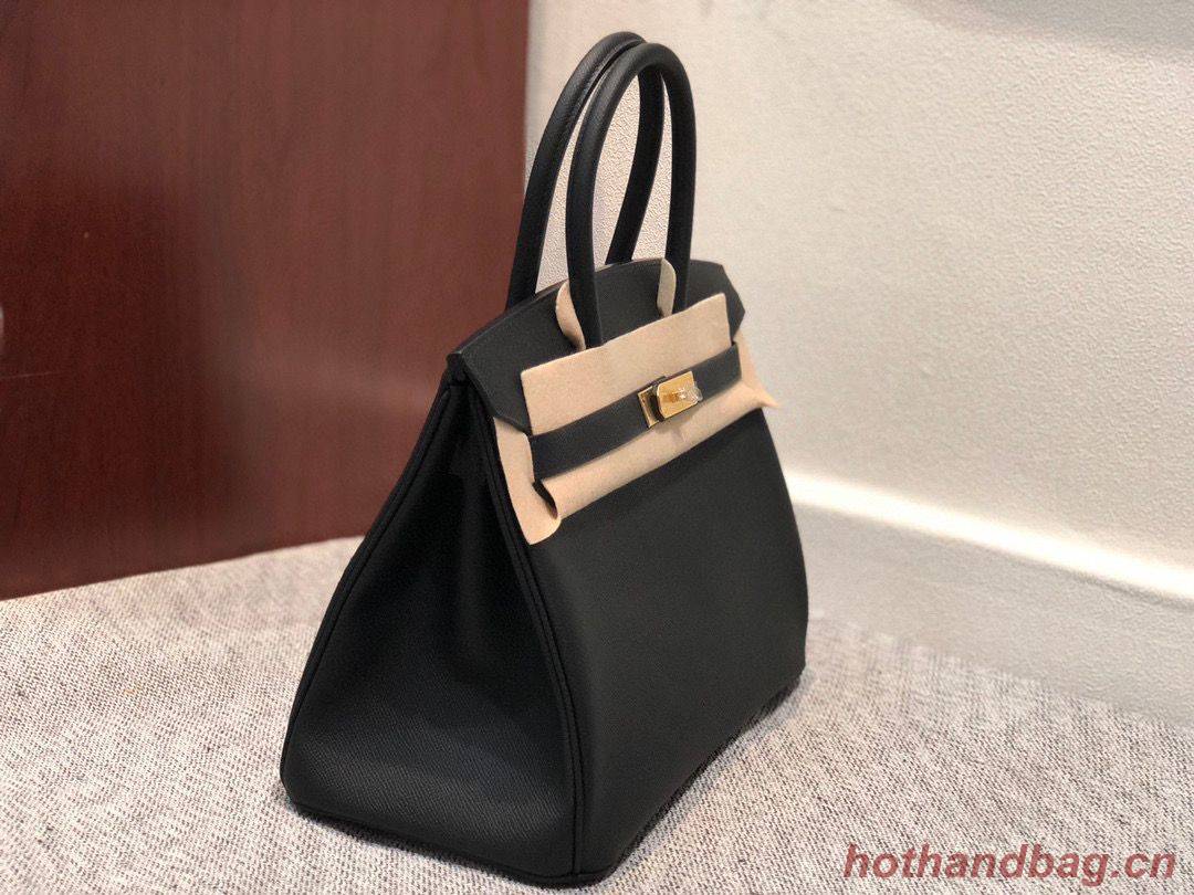 Hermes Birkin Bag Original Epsom Leather 30CM 17825 Black Hermes Birkin Bag Original Epsom Leather 30CM 17825 Black