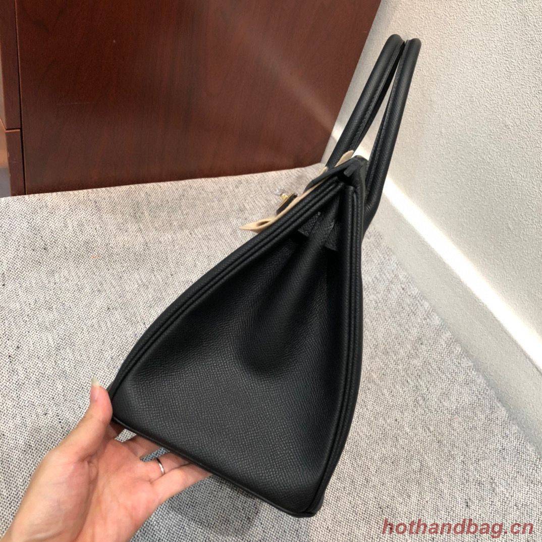 Hermes Birkin Bag Original Epsom Leather 30CM 17825 Black Hermes Birkin Bag Original Epsom Leather 30CM 17825 Black