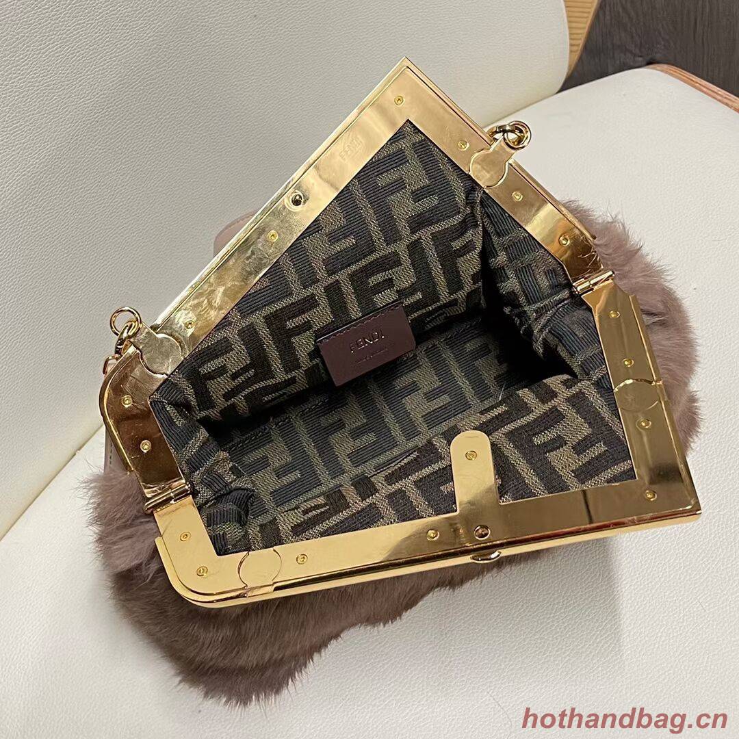 FENDI FIRST SMALL mink bag 8BP129A grey FENDI FIRST SMALL mink bag 8BP129A grey