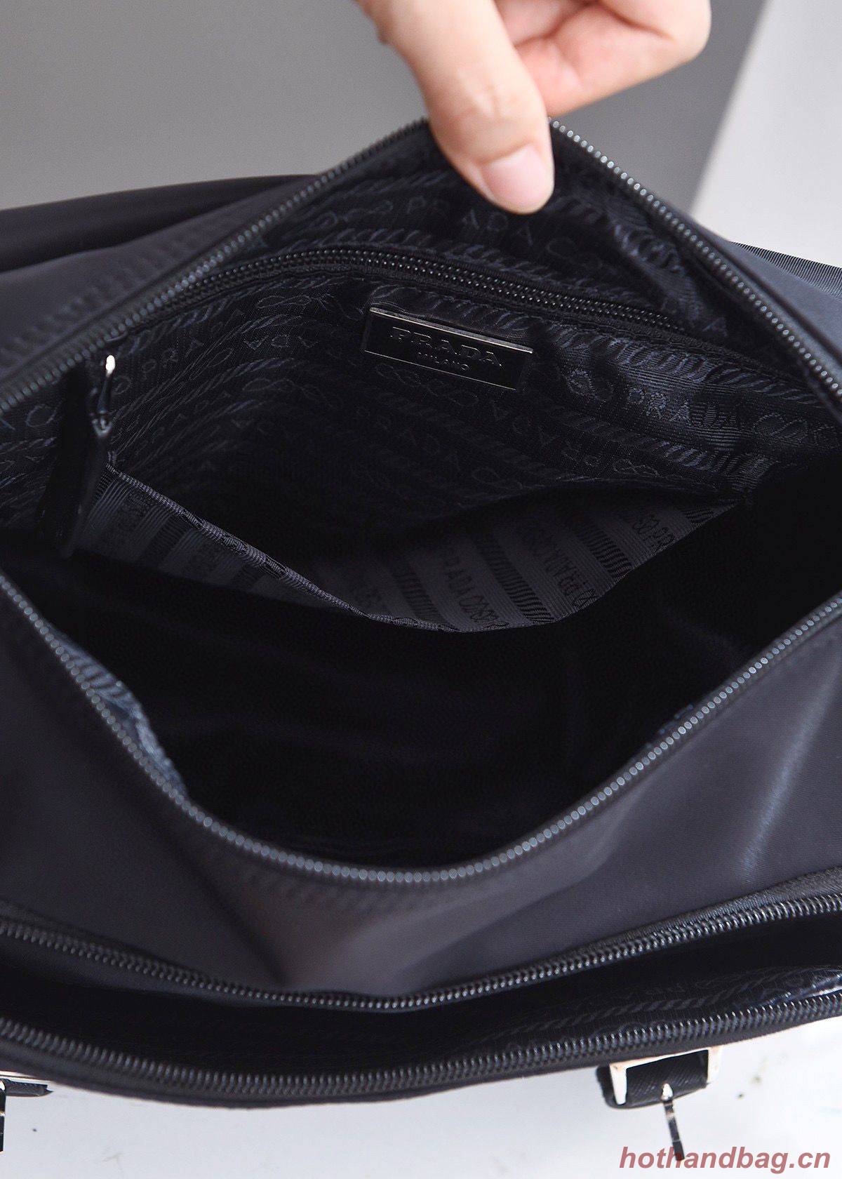 Prada Nylon Flap Messenger shoulder Bag PN1259 Black Prada Nylon Flap Messenger shoulder Bag PN1259 Black