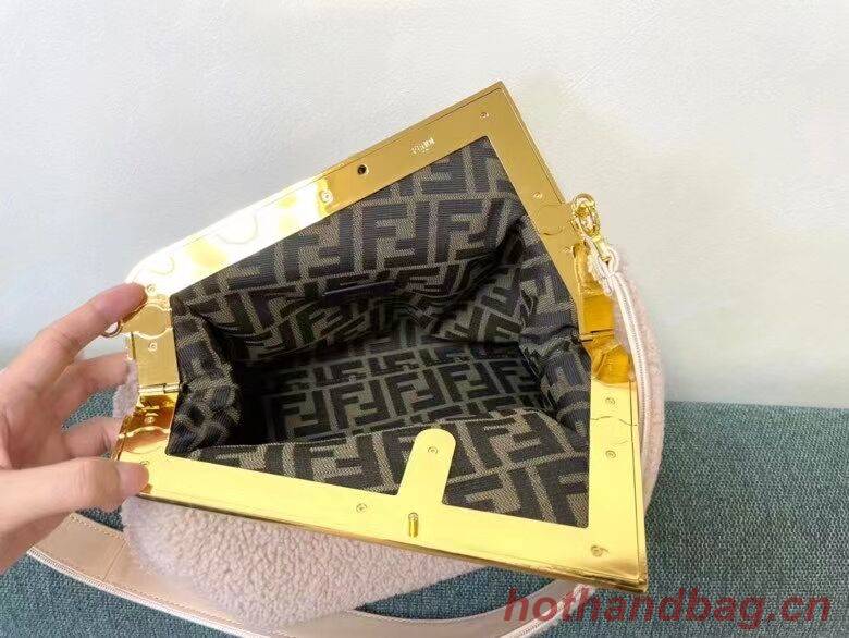 FENDI FIRST MEDIUM sheepskin bag 8BP127AH pink FENDI FIRST MEDIUM sheepskin bag 8BP127AH pink