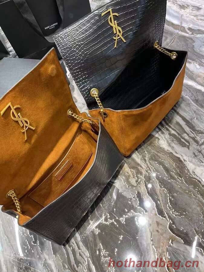 Yves Saint Laurent KATE MEDIUM REVERSIBLE IN SUEDE AND CROCODILE-EMBOSSED LEATHER 55380424 Yves Saint Laurent KATE MEDIUM REVERSIBLE IN SUEDE AND CROCODILE-EMBOSSED LEATHER 55380424