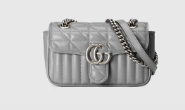 Gucci GG Marmont matelasse mini bag 446744 grey