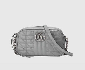 Gucci GG Marmont small shoulder bag 447632 Dark grey