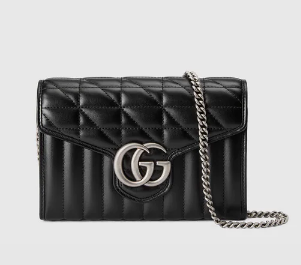 Gucci GG Marmont matelasse mini bag 474575 black Gucci GG Marmont matelasse mini bag 474575 black