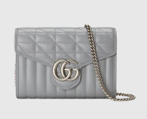 Gucci GG Marmont matelasse mini bag 474575 gray Gucci GG Marmont matelasse mini bag 474575 gray
