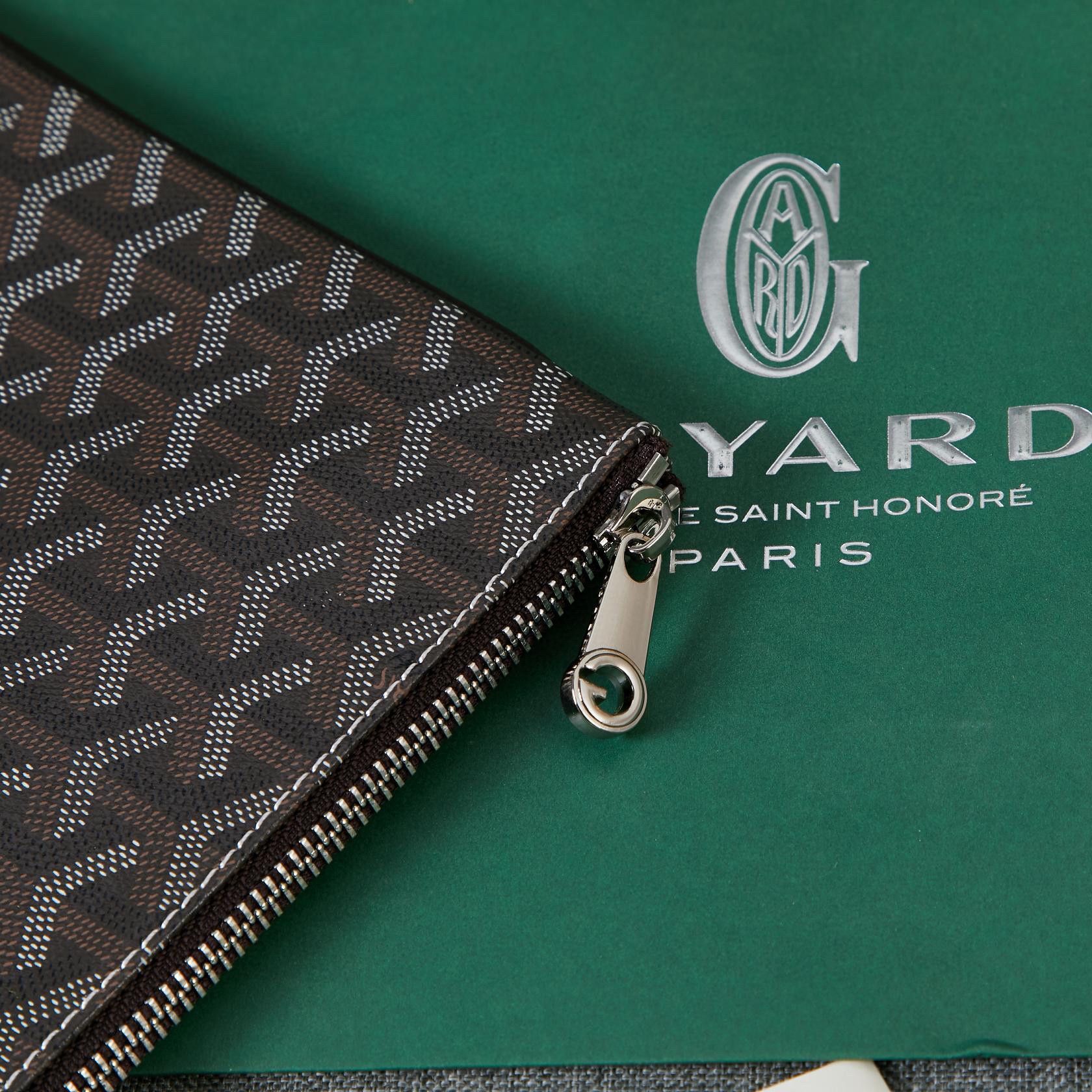 Goyard Y Doodling Calfskin Leather Clutch bag 5987 Gray Goyard Y Doodling Calfskin Leather Clutch bag 5987 Gray