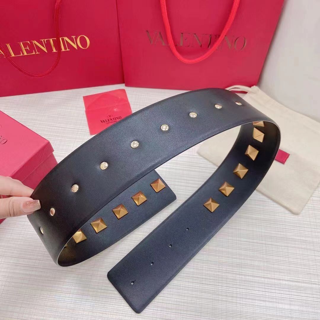 Valentino Original Calf Leather Belt 7.0CM V96788 Black Valentino Original Calf Leather Belt 7.0CM V96788 Black
