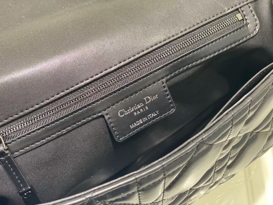 LARGE DIOR CARO BAG Gradient Cannage Lambskin M9243E black LARGE DIOR CARO BAG Gradient Cannage Lambskin M9243E black
