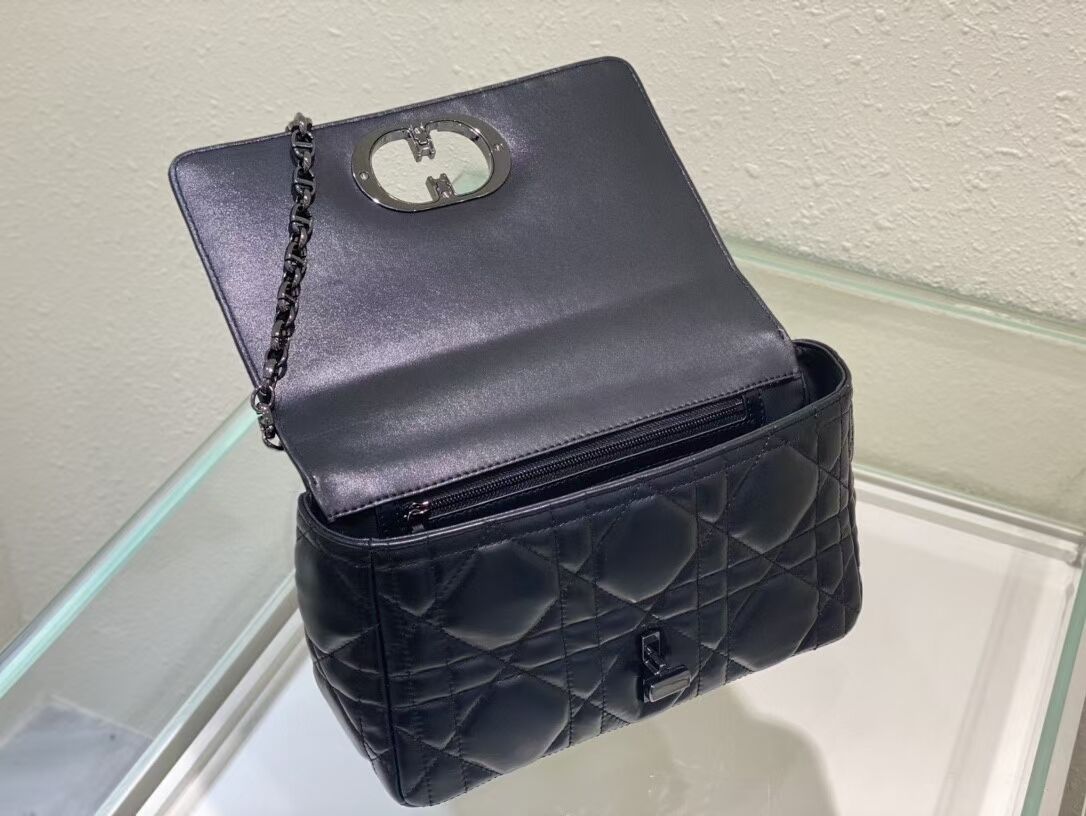 MEDIUM DIOR CARO BAG Gradient Cannage Lambskin M9242WN black MEDIUM DIOR CARO BAG Gradient Cannage Lambskin M9242WN black