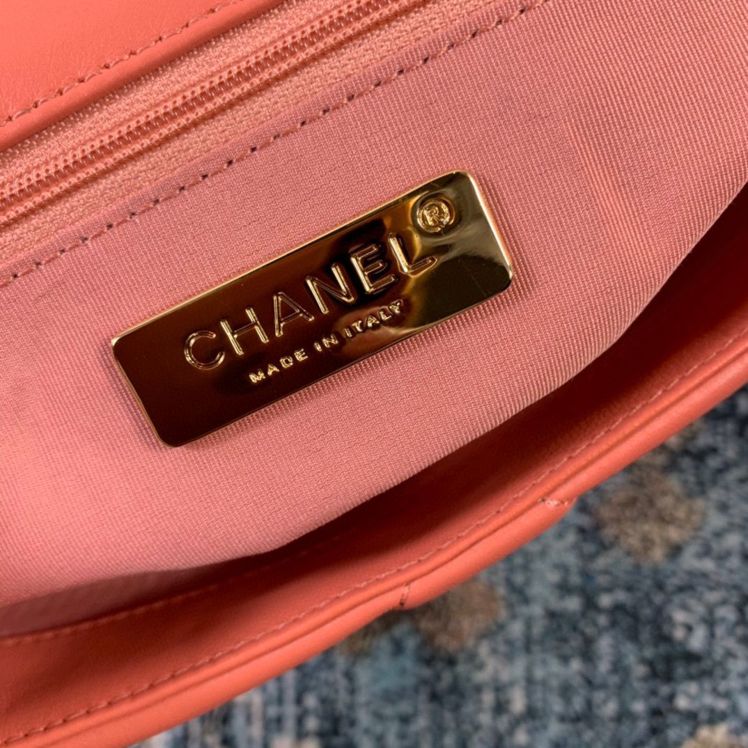 Chanel 19 flap bag Original Leather AS1160 AS1161 AS1162 Coral Chanel 19 flap bag Original Leather AS1160 AS1161 AS1162 Coral
