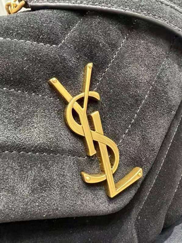 Yves Saint Laurent LOULOU MEDIUM BAG IN Y-QUILTED SUEDE Y94699 black Yves Saint Laurent LOULOU MEDIUM BAG IN Y-QUILTED SUEDE Y94699 black