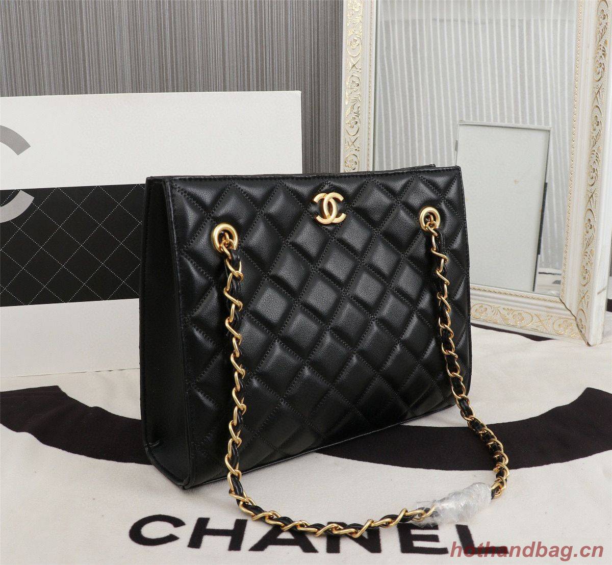 Chanel Original Original Leather Shopping Bag A05360 Black Chanel Original Original Leather Shopping Bag A05360 Black