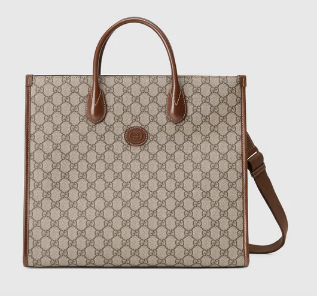 Gucci Medium tote with Interlocking G 674148 brown