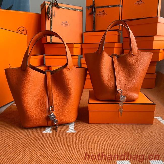 Hermes Picotin Lock Bags Original togo Leather PL3388 orange