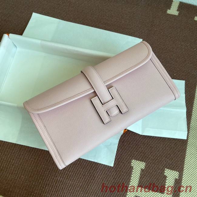 Hermes Original Espom Leather Clutch 37088 light pink