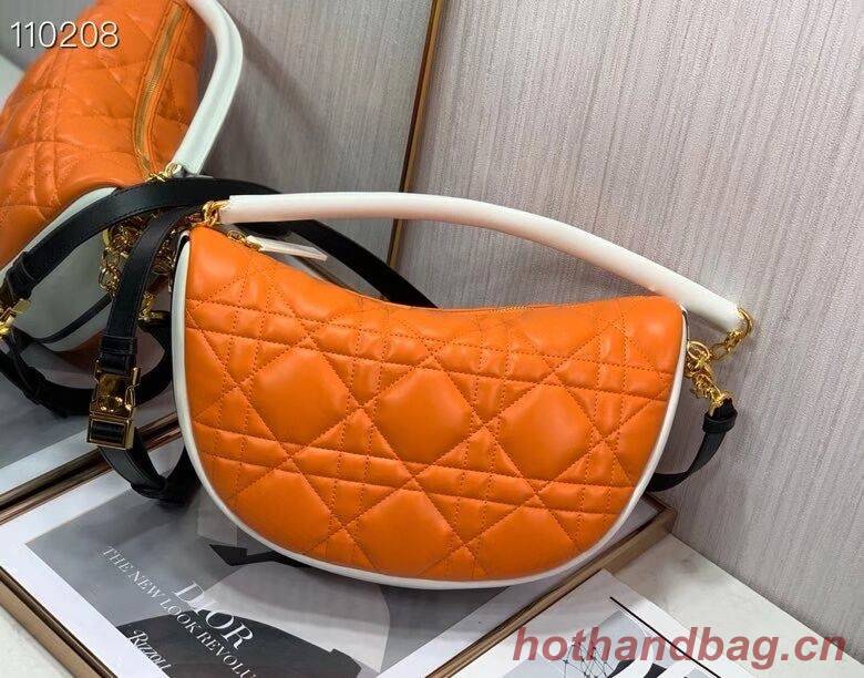 DIOR Shoulder Bag Cannage Lambskin C0616 orange