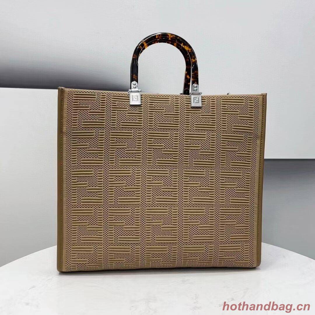 FENDI SUNSHINE MEDIUM FF fabric shopper 8BH386A Beige FENDI SUNSHINE MEDIUM FF fabric shopper 8BH386A Beige