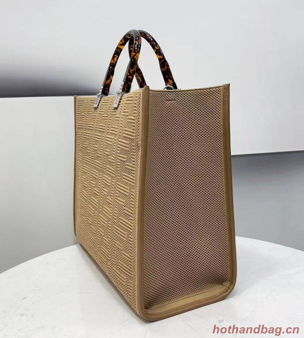 FENDI SUNSHINE MEDIUM FF fabric shopper 8BH386A Beige FENDI SUNSHINE MEDIUM FF fabric shopper 8BH386A Beige