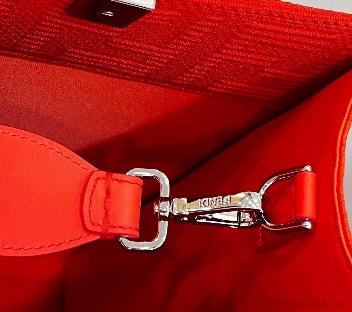 FENDI SUNSHINE MEDIUM FF fabric shopper 8BH386A red FENDI SUNSHINE MEDIUM FF fabric shopper 8BH386A red