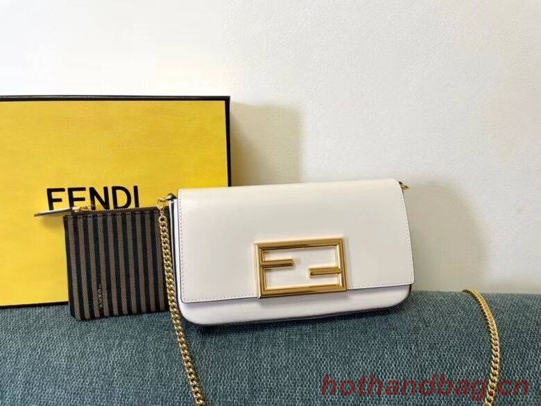 FENDI WALLET ON CHAIN WITH POUCHES leather mini-bag 8BS032 white FENDI WALLET ON CHAIN WITH POUCHES leather mini-bag 8BS032 white