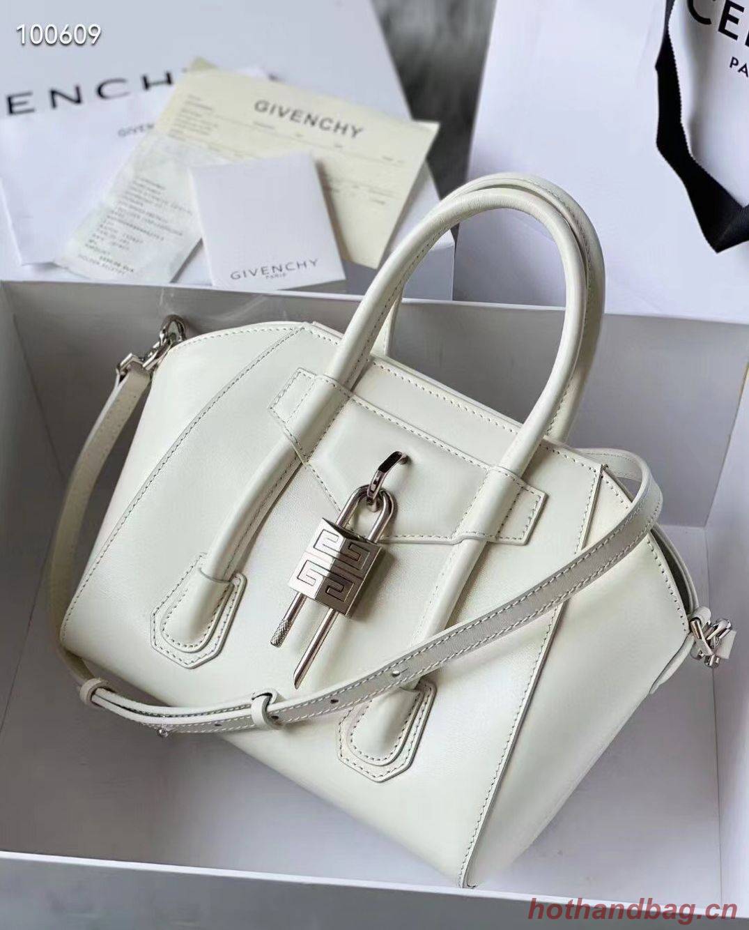 Givenchy Grained Original Calfskin Small Antigona Bag BB0512 White