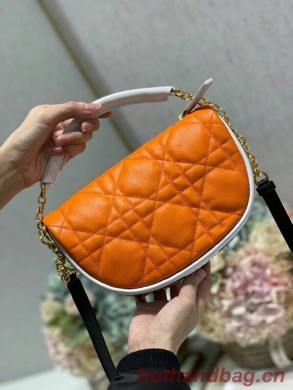 DIOR Shoulder Bag Cannage Lambskin C0617 orange DIOR Shoulder Bag Cannage Lambskin C0617 orange