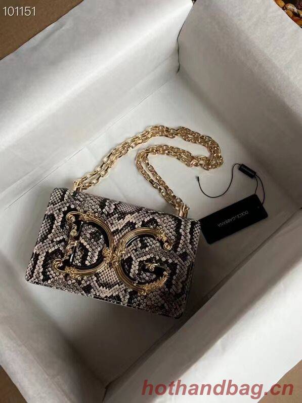 Dolce & Gabbana Origianl serpentine Leather Shoulder Bag 4006-2 brown Dolce & Gabbana Origianl serpentine Leather Shoulder Bag 4006-2 brown