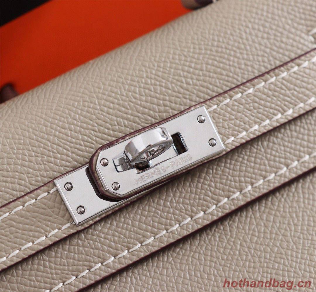 Hermes Kelly 20cm Tote Bag Original Epsom Leather KL20 Gray Hermes Kelly 20cm Tote Bag Original Epsom Leather KL20 Gray