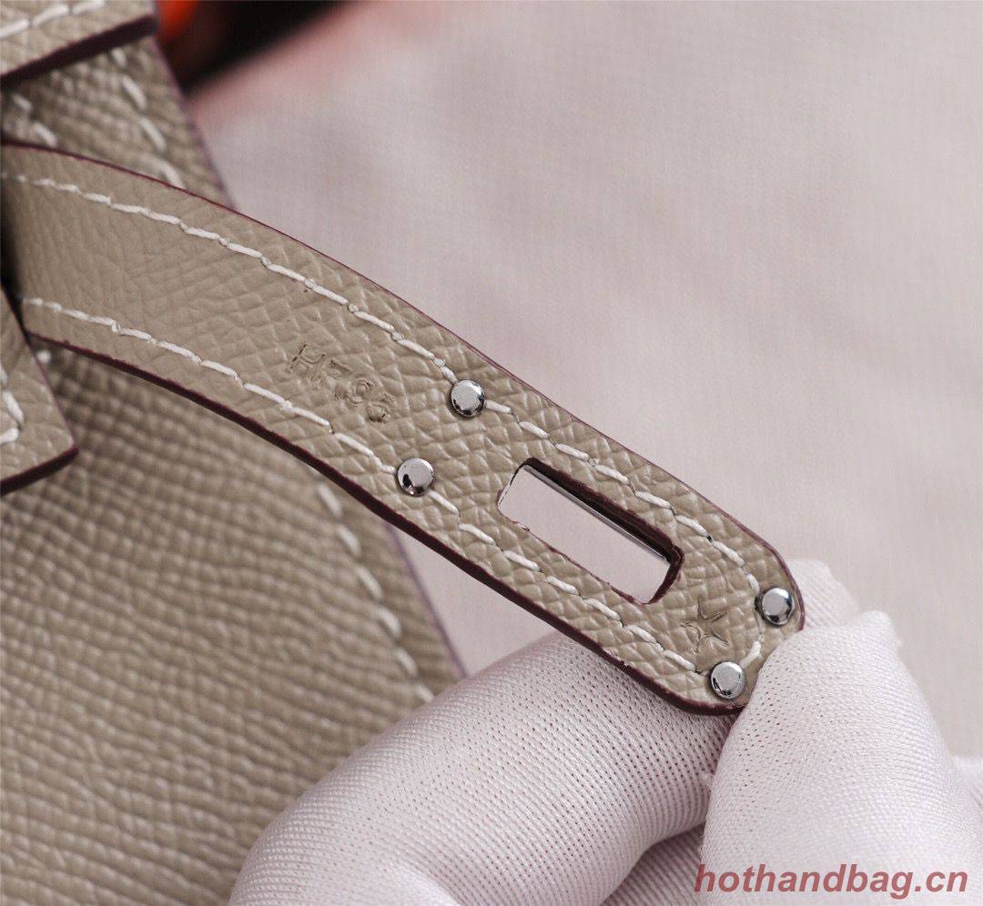 Hermes Kelly 20cm Tote Bag Original Epsom Leather KL20 Gray Hermes Kelly 20cm Tote Bag Original Epsom Leather KL20 Gray