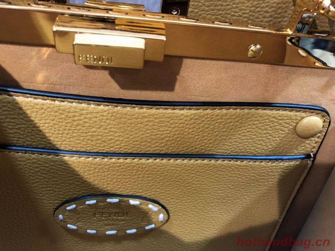 Fendi Peekaboo ISeeU MEDIUM leather bag F8637 yellow Fendi Peekaboo ISeeU MEDIUM leather bag F8637 yellow