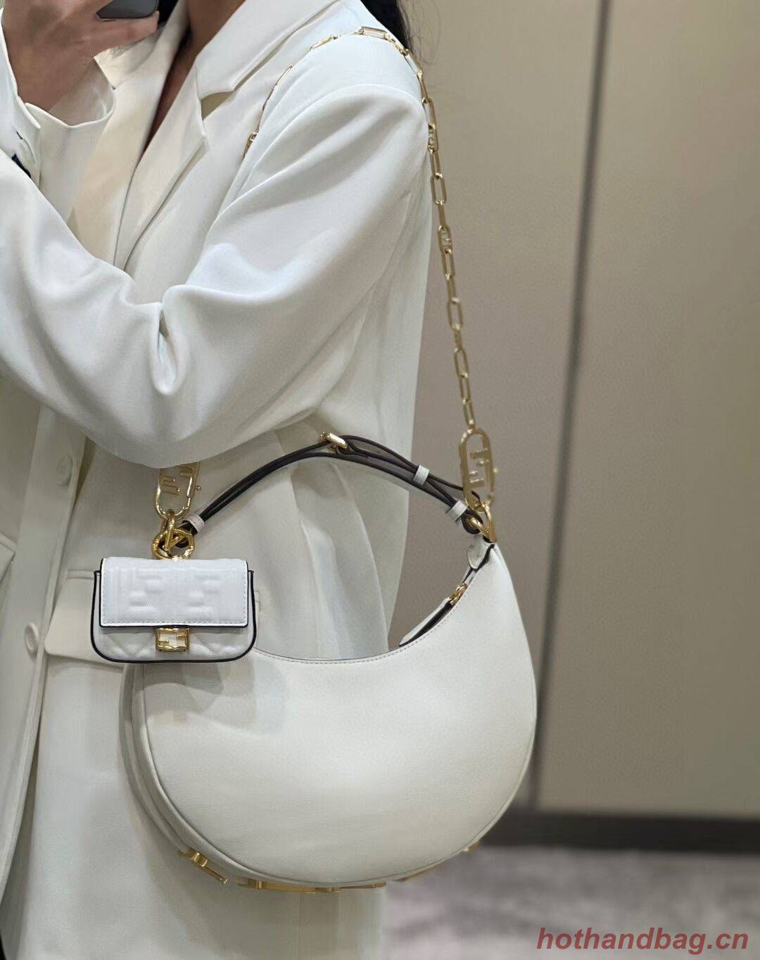 Fendi graphy Small White leather bag 8BR798 Fendi graphy Small White leather bag 8BR798