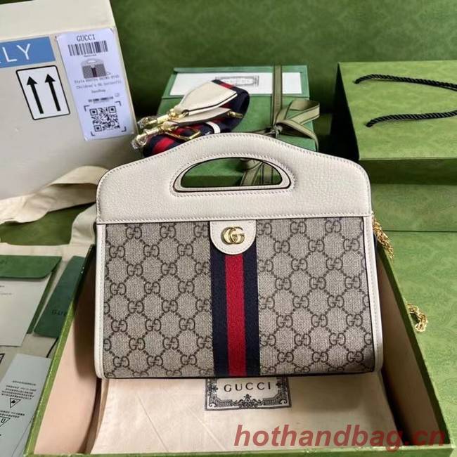 Gucci Ophidia small tote with Web 693724 white