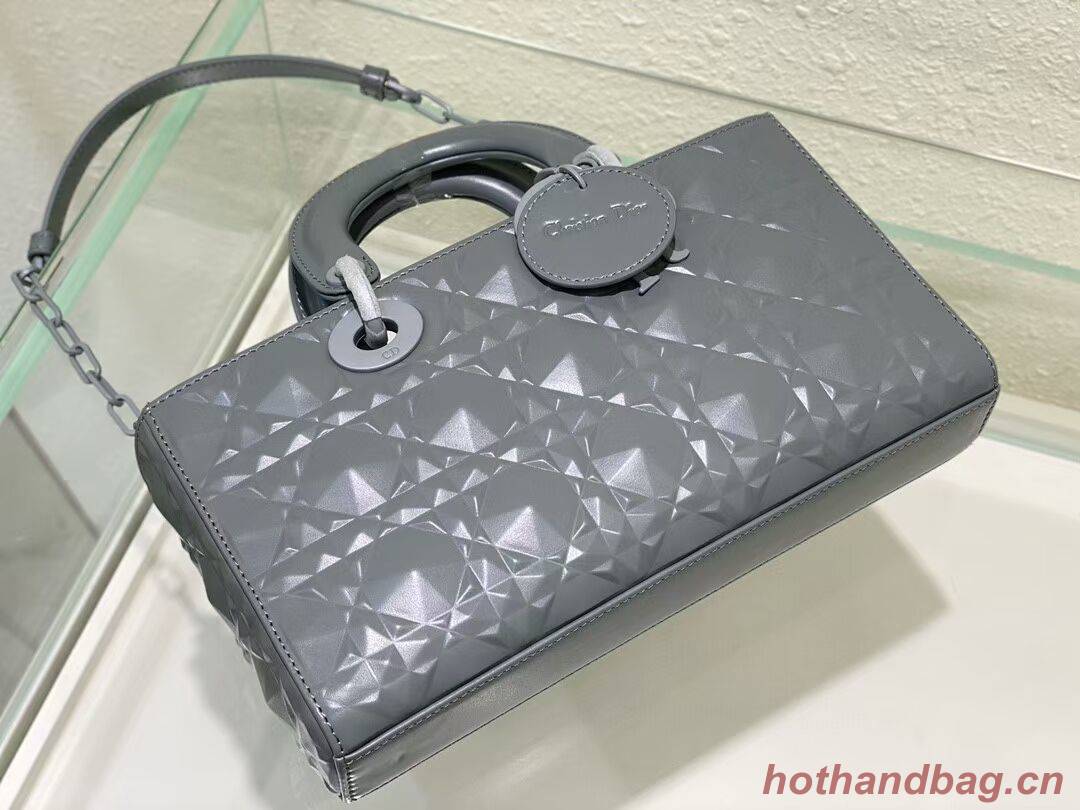 MEDIUM LADY DIOR BAG Cannage Lambskin C2811 gray MEDIUM LADY DIOR BAG Cannage Lambskin C2811 gray