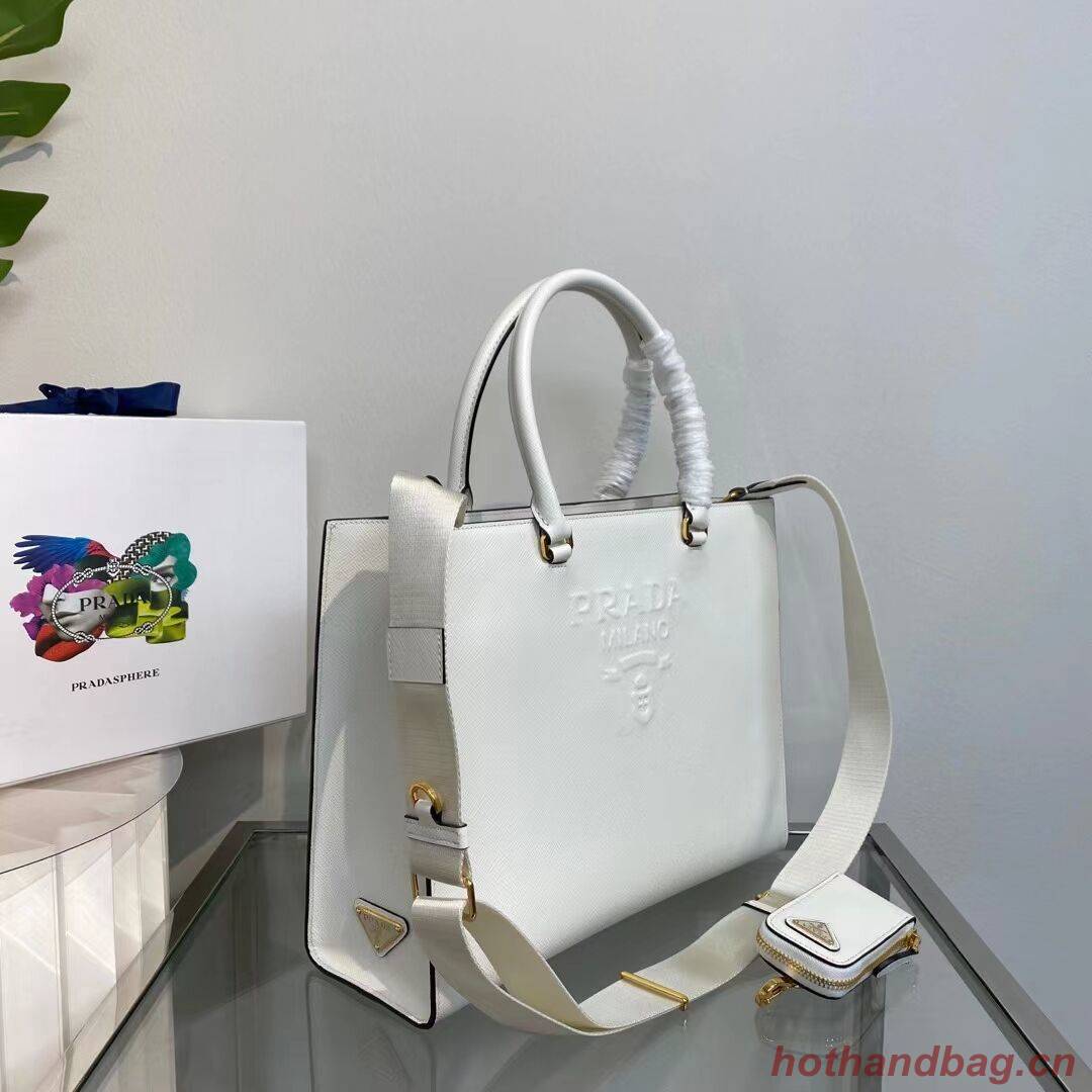 Prada Kristen Saffiano bag 1BD355 white Prada Kristen Saffiano bag 1BD355 white