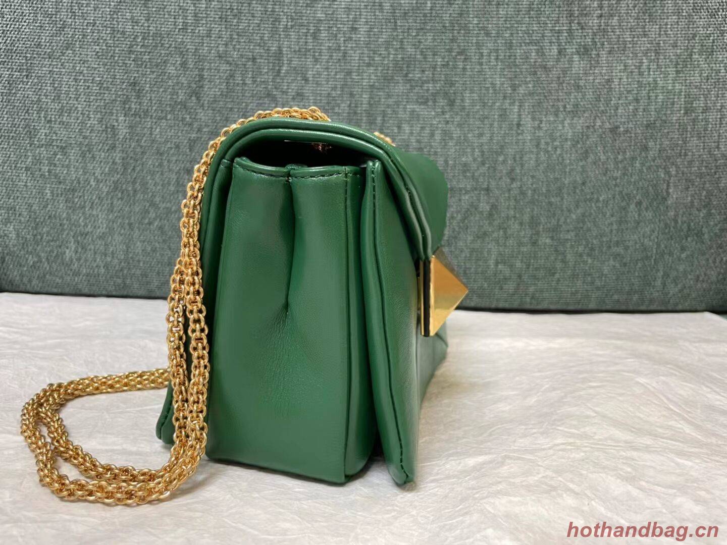 VALENTINO GARAVANI One Stud Sheepskin Shoulder Bag XW0B0K21 green VALENTINO GARAVANI One Stud Sheepskin Shoulder Bag XW0B0K21 green